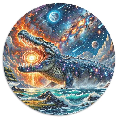 1000 Teile Krokodil Puzzle Für Jugendliche Und Erwachsene Pädagogisches Spiel Riesenkrokodil Nebel Puzzle Aus Karton Wohndekoration Geschenk Für Erwachsene 1000pcs (67.5x67.5cm) von WXLWHR