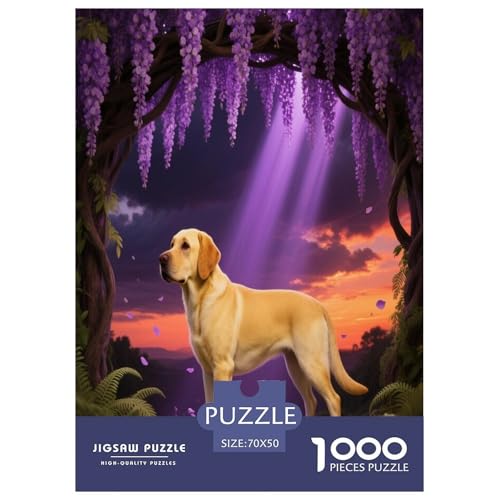 1000 Teile Labrador Retriever Puzzle – Für Erwachsene, Herausforderndes Denkspiel, Glyzinienwasserfall Puzzles, Wohnkultur, Geschenk Für Kinder 70x50cm/1000pcs 1000 Teile Labrador Retriever Puzzle – Für Erwachsene, Herausforderndes Denkspiel, Glyzinienwasserfall Puzzles, Wohnkultur, Geschenk Für Kinder 70x50cm/1000pcs von WXLWHR