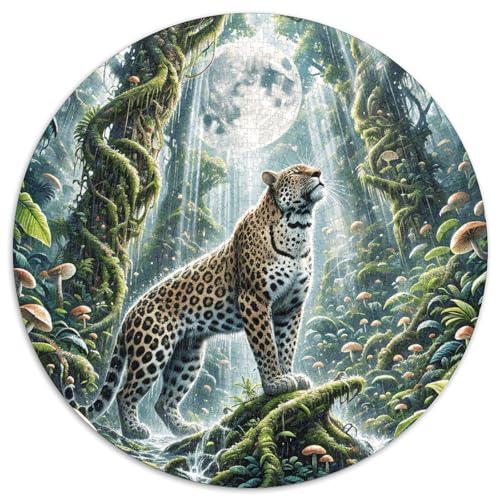 1000 Teile Leopard Puzzle Für Erwachsene Und Kinder Puzzlespiel Kreativspiel Leopard Mystischer Wald Puzzles Aus Karton Wohndekoration Unique Gift 1000pcs (67.5x67.5cm) von WXLWHR