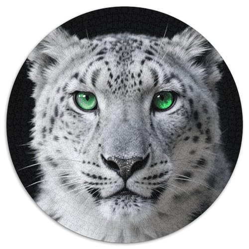 1000 Teile Leopard Puzzle Für Jugendliche Und Erwachsene Geschicklichkeitsspiel Grünäugiger Leopard Nahaufnahme Puzzle Aus Karton Wohndekoration Unique Gift 1000pcs (67.5x67.5cm) von WXLWHR