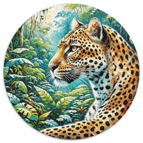 1000 Teile Leopard Puzzle Für Jugendliche Und Erwachsene Herausforderung Spiel Leopard Dschungel Puzzles Aus Karton Wohndekoration Geschenk Zu Weihnachten 1000pcs (67.5x67.5cm) von WXLWHR
