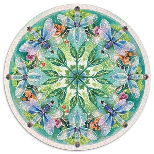 1000 Teile Libelle Puzzle Für Erwachsene Und Kinder Puzzlespiel Kreativspiel Libellen Mandala Puzzle Aus Karton Wohndekoration Geschenkideen 1000pcs (67.5x67.5cm) von WXLWHR