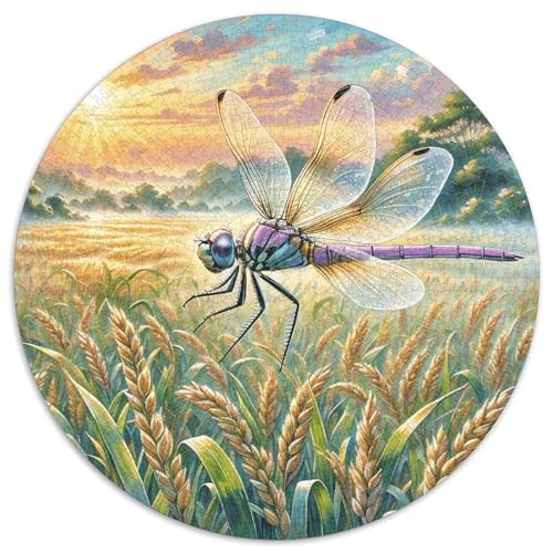 1000 Teile Libelle Puzzle Für Jugendliche Und Erwachsene Geduldspiel Libelle Morgenfeld Puzzle Aus Karton Wohndekoration Geschenkideen 1000pcs (67.5x67.5cm) von WXLWHR