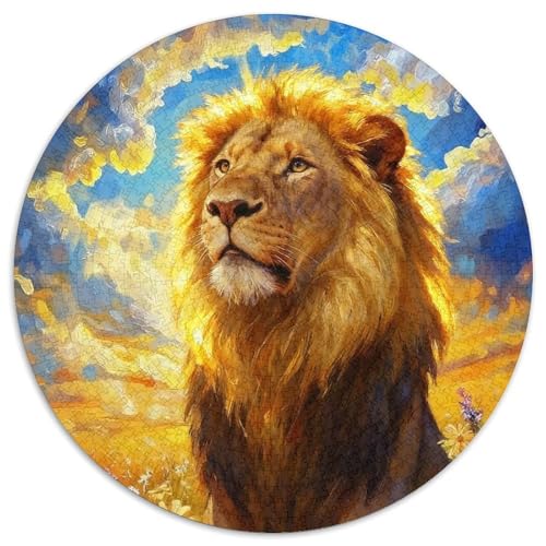 1000 Teile Löwe Puzzle – Für Erwachsene, Familienspaß & Gemeinsames Spiel, Wildblumenwiese Puzzles, Wohnkultur, Geschenk Zum Geburtstag 1000pcs (67.5x67.5cm) von WXLWHR