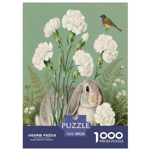 1000 Teile Lop Kaninchen Puzzle – Für Erwachsene, Herausforderndes Denkspiel, Blumen Puzzle, Wohnkultur, Geschenk Für Erwachsene 38x26cm/1000pcs 1000 Teile Lop Kaninchen Puzzle – Für Erwachsene, Herausforderndes Denkspiel, Blumen Puzzle, Wohnkultur, Geschenk Für Erwachsene 38x26cm/1000pcs von WXLWHR