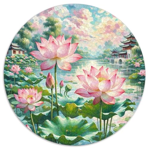 1000 Teile Lotusblume Puzzle Für Erwachsene Und Kinder Schwieriges Spiel Familien Spiel Puzzles Aus Karton Wohndekoration Geschenk Zum Geburtstag 1000pcs (67.5x67.5cm) von WXLWHR