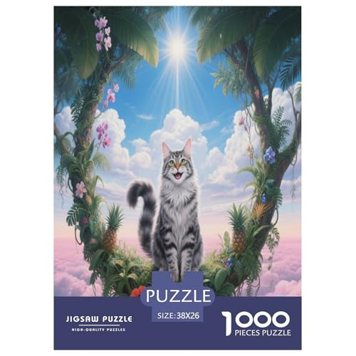 1000 Teile Maine Coon Katze Puzzle – Für Erwachsene, Familienspaß & Bildung, Katze Riesenbaum Puzzle, Dekoration, Geschenk Zum Geburtstag 38x26cm/1000pcs 1000 Teile Maine Coon Katze Puzzle – Für Erwachsene, Familienspaß & Bildung, Katze Riesenbaum Puzzle, Dekoration, Geschenk Zum Geburtstag 38x26cm/1000pcs von WXLWHR
