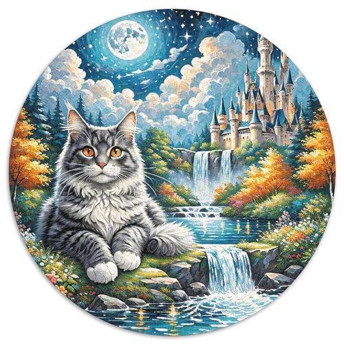 1000 Teile Maine Coon Puzzle Für Jugendliche Und Erwachsene Geschicklichkeitsspiel Maine Coon Schloss Puzzles Aus Karton Wohndekoration Geschenkideen 1000pcs (67.5x67.5cm) von WXLWHR