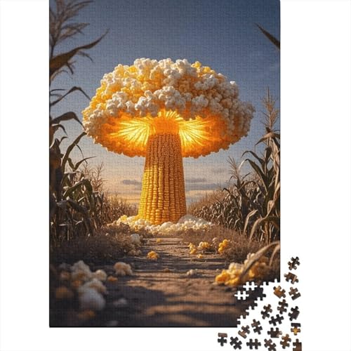 1000 Teile Mais Puzzle Für Erwachsene Und Kinder Holzpuzzle Pädagogisches Spiel Mais-Pilzwolke Puzzles Wohndekoration Geschenk Für Erwachsene 1000pcs (75x50cm) von WXLWHR