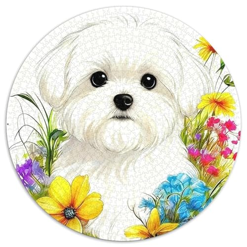 1000 Teile Malteser Puzzle – Für Erwachsene, Familienspaß & Gemeinsames Spiel, Blumen Puzzles, Wohnkultur, Geschenk Zum Geburtstag 1000pcs (67.5x67.5cm) von WXLWHR