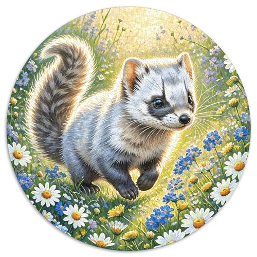 1000 Teile Marder Puzzle Für Jugendliche Und Erwachsene Familien Spiel Marder Blumen Puzzles Aus Karton Wohndekoration Einzigartiges Geschenk 1000pcs (67.5x67.5cm) von WXLWHR