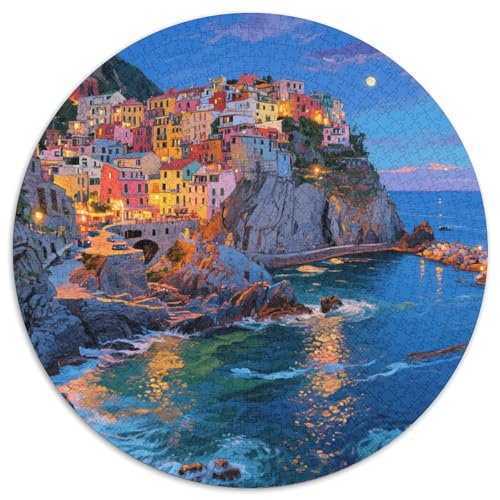 1000 Teile Meeresküste Puzzle Für Erwachsene Und Kinder aus Karton Pädagogisches Spiel Küste Klippe Dorf Puzzle Dekoration Geschenk 1000pcs (67.5x67.5cm) von WXLWHR