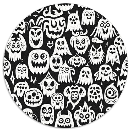 1000 Teile Monster Puzzle Für Erwachsene Und Kinder aus Karton Pädagogisches Spiel Verschiedene Monsterausdrücke Puzzle Wohnkultur Geschenkideen 1000pcs (67.5x67.5cm) von WXLWHR