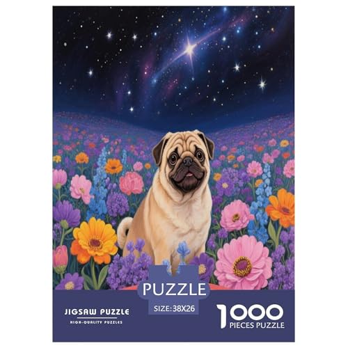 1000 Teile Mops Puzzle – Für Erwachsene, Herausforderndes Denkspiel, Blumen Nebula Puzzles, Dekoration, Geschenk Für Erwachsene 38x26cm/1000pcs 1000 Teile Mops Puzzle – Für Erwachsene, Herausforderndes Denkspiel, Blumen Nebula Puzzles, Dekoration, Geschenk Für Erwachsene 38x26cm/1000pcs von WXLWHR