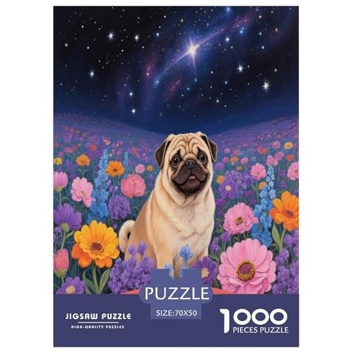 1000 Teile Mops Puzzle – Für Erwachsene, Herausforderndes Denkspiel, Blumen Nebula Puzzles, Dekoration, Geschenk Für Kinder 70x50cm/1000pcs 1000 Teile Mops Puzzle – Für Erwachsene, Herausforderndes Denkspiel, Blumen Nebula Puzzles, Dekoration, Geschenk Für Kinder 70x50cm/1000pcs von WXLWHR