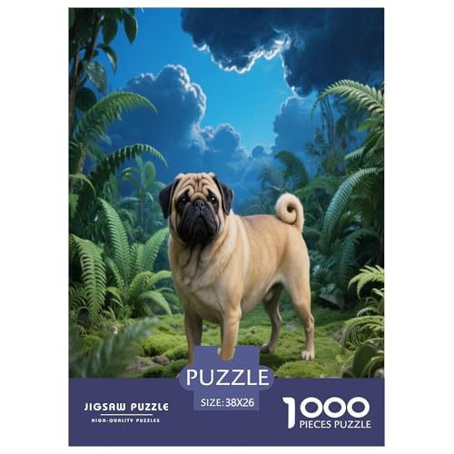 1000 Teile Mops Puzzle – Für Erwachsene, Herausforderndes Denkspiel, Farne Puzzles, Dekoration, Geschenk Für Kinder 38x26cm/1000pcs 1000 Teile Mops Puzzle – Für Erwachsene, Herausforderndes Denkspiel, Farne Puzzles, Dekoration, Geschenk Für Kinder 38x26cm/1000pcs von WXLWHR