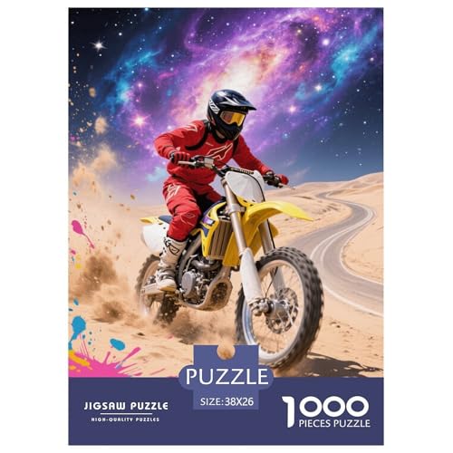 1000 Teile Motocross-Fahrer Puzzle – Für Erwachsene, Herausforderndes Denkspiel, Motorrad Puzzle, Wohnkultur, Geschenk Für Kinder 38x26cm/1000pcs 1000 Teile Motocross-Fahrer Puzzle – Für Erwachsene, Herausforderndes Denkspiel, Motorrad Puzzle, Wohnkultur, Geschenk Für Kinder 38x26cm/1000pcs von WXLWHR