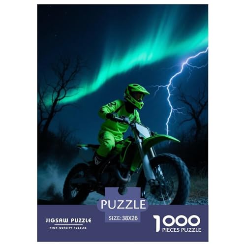 1000 Teile Motorrad Puzzle – Für Erwachsene, Herausforderndes Denkspiel, Motocross-Fahrer Puzzle, Wohnkultur, Geschenk Für Kinder 38x26cm/1000pcs 1000 Teile Motorrad Puzzle – Für Erwachsene, Herausforderndes Denkspiel, Motocross-Fahrer Puzzle, Wohnkultur, Geschenk Für Kinder 38x26cm/1000pcs von WXLWHR