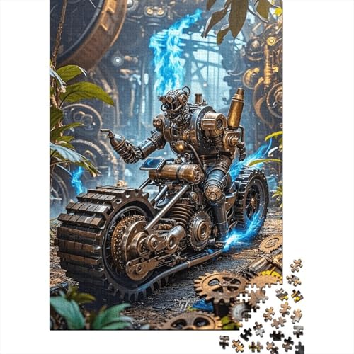 1000 Teile Motorrad Puzzle Für Erwachsene Und Kinder Holzpuzzle Geduldspiel Roboter-Motorrad Puzzles Wohndekoration Geschenk Für Kinder 1000pcs (75x50cm) von WXLWHR