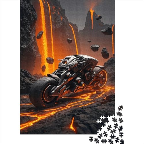 1000 Teile Motorrad Puzzle Für Erwachsene Und Kinder Holzpuzzle Pädagogisches Spiel Motorrad-Lava-Geschwindigkeit Puzzles Wohndekoration Geschenk Zu Weihnachten 1000pcs (75x50cm) von WXLWHR