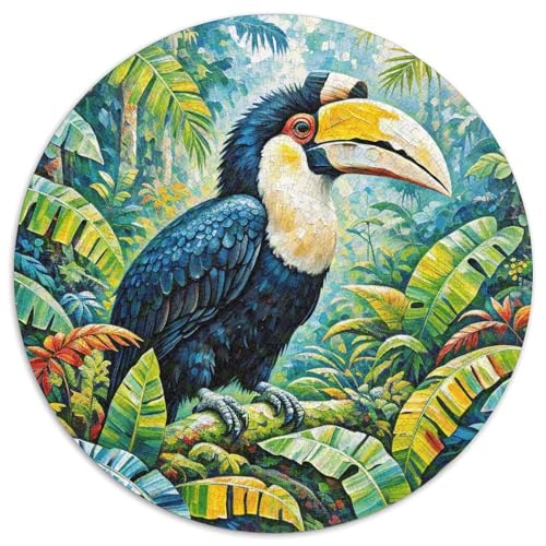 1000 Teile Nashornvogel Puzzle Für Jugendliche Und Erwachsene Geschicklichkeitsspiel Nashornvogel Dschungel Puzzles Aus Karton Wohndekoration Geschenk Für Kinder 1000pcs (67.5x67.5cm) von WXLWHR