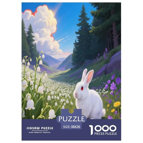 1000 Teile Netherland Dwarf Kaninchen Puzzle – Für Erwachsene, Herausforderndes Denkspiel, Valley Sea of Blumen Puzzle, Wohnkultur, Geschenk Für Erwachsene 38x26cm/1000pcs 1000 Teile Netherland Dwarf Kaninchen Puzzle – Für Erwachsene, Herausforderndes Denkspiel, Valley Sea of Blumen Puzzle, Wohnkultur, Geschenk Für Erwachsene 38x26cm/1000pcs von WXLWHR