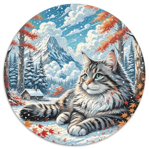 1000 Teile Norwegian Wald Katze Puzzle Für Jugendliche Und Erwachsene Familien Spiel Katze Ahorn Puzzles Aus Karton Wohndekoration Geschenkideen 1000pcs (67.5x67.5cm) von WXLWHR
