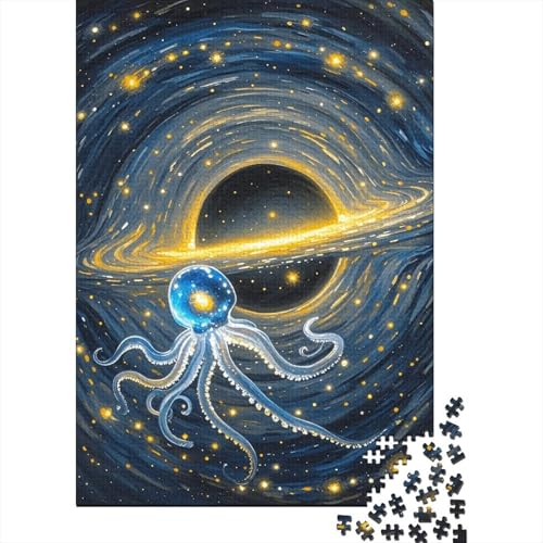 1000 Teile Oktopus Puzzle Für Erwachsene Und Kinder Holzpuzzle Pädagogisches Spiel Oktopus-Galaxie-Nebel Puzzles Wohndekoration Geschenk Zum Geburtstag 1000pcs (75x50cm) von WXLWHR
