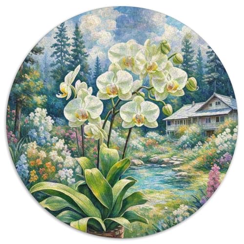 1000 Teile Orchidee Puzzle Für Erwachsene Und Kinder Schwieriges Spiel Familien Spiel Puzzles Aus Karton Wohndekoration Geschenk Zum Geburtstag 1000pcs (67.5x67.5cm) von WXLWHR