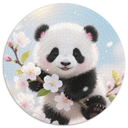 1000 Teile Panda Puzzle – Für Erwachsene, Anspruchsvolles Spiel, Kirschblüten Puzzle, Dekoration, Geschenk Für Kinder 1000pcs (67.5x67.5cm) von WXLWHR