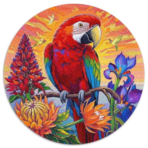1000 Teile Papagei Puzzle Für Erwachsene Und Kinder Puzzlespiel Kreativspiel Papagei Blumen Puzzles Aus Karton Wohndekoration Geschenk Für Kinder 1000pcs (67.5x67.5cm) von WXLWHR