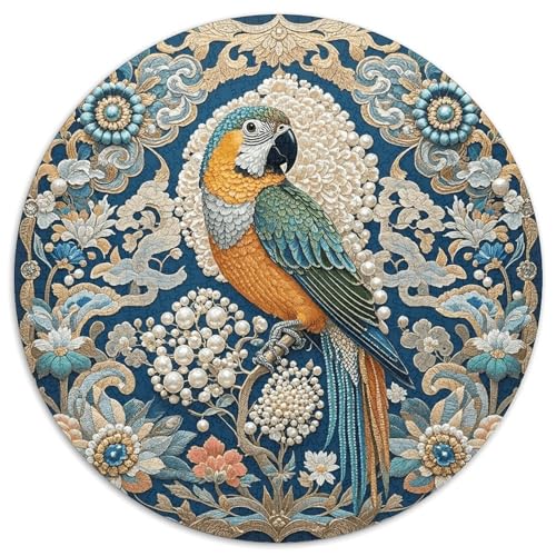 1000 Teile Papagei Puzzle Für Erwachsene Und Kinder aus Karton Pädagogisches Spiel Papagei Blumen Perle Puzzles Wohnkultur Geschenk 1000pcs (67.5x67.5cm) von WXLWHR