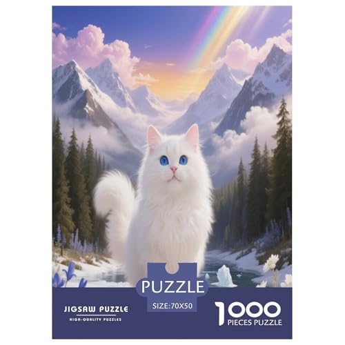 1000 Teile Perserkatze Puzzle – Für Erwachsene, Familienspaß & Lernspielzeug, Katze Schneeberg Puzzles, Wohnkultur, Geschenk Für Erwachsene 70x50cm/1000pcs 1000 Teile Perserkatze Puzzle – Für Erwachsene, Familienspaß & Lernspielzeug, Katze Schneeberg Puzzles, Wohnkultur, Geschenk Für Erwachsene 70x50cm/1000pcs von WXLWHR