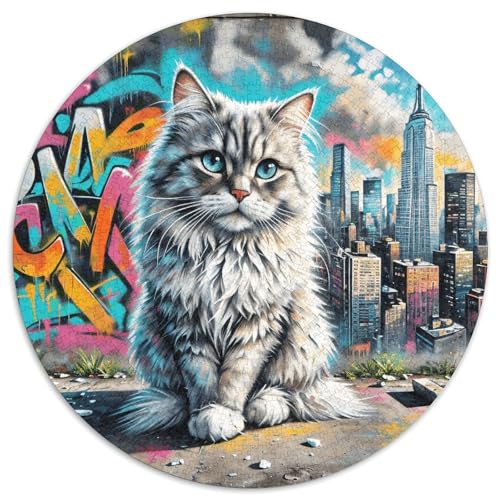 1000 Teile Persian Katze Puzzle Für Erwachsene Und Kinder Puzzlespiel Kreativspiel Perserkatze Graffitistadt Puzzles Aus Karton Wohndekoration Einzigartiges Geschenk 1000pcs (67.5x67.5cm) von WXLWHR