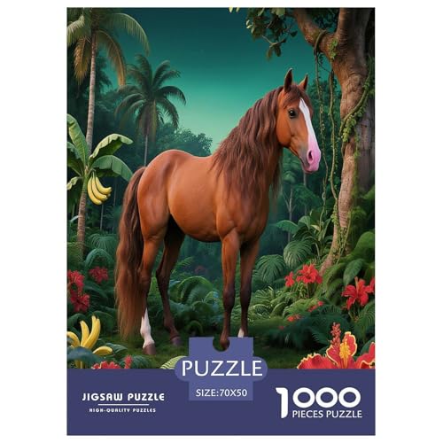 1000 Teile Pferd Puzzle – Für Erwachsene, Herausforderndes Denkspiel, Tropical RainWald Puzzles, Wohnkultur, Geschenk Zum Geburtstag 70x50cm/1000pcs 1000 Teile Pferd Puzzle – Für Erwachsene, Herausforderndes Denkspiel, Tropical RainWald Puzzles, Wohnkultur, Geschenk Zum Geburtstag 70x50cm/1000pcs von WXLWHR