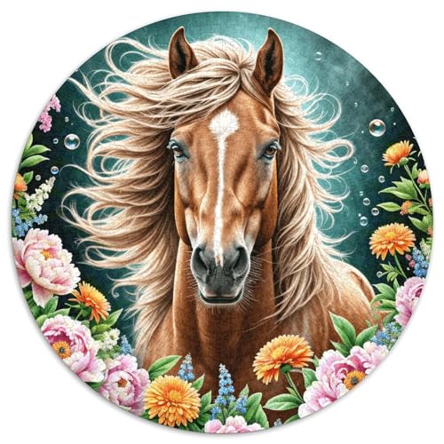 1000 Teile Pferd Puzzle Für Jugendliche Und Erwachsene Geschicklichkeitsspiel Pferd Pfingstrose Puzzles Aus Karton Wohndekoration Geschenkideen 1000pcs (67.5x67.5cm) von WXLWHR