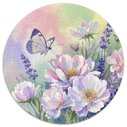 1000 Teile Pfingstrose Puzzle Für Erwachsene Und Kinder Puzzlespiel Kreativspiel Pfingstrose Lavendel Puzzles Aus Karton Wohndekoration Einzigartiges Geschenk 1000pcs (67.5x67.5cm) von WXLWHR