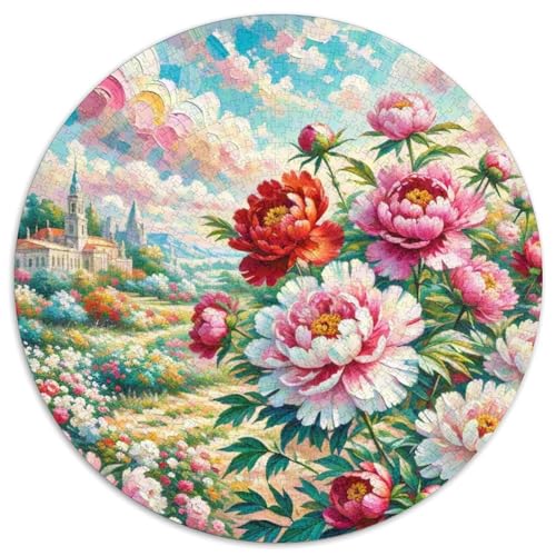 1000 Teile Pfingstrose Puzzle Für Erwachsene Und Kinder Schwieriges Spiel Familien Spiel Puzzle Aus Karton Wohndekoration Geschenkideen 1000pcs (67.5x67.5cm) von WXLWHR