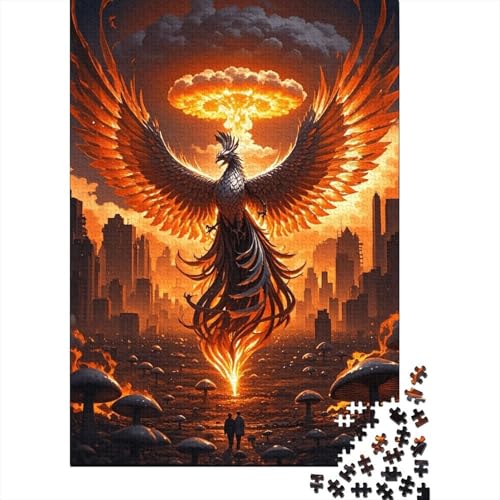 1000 Teile Phönix Puzzle Für Erwachsene Und Kinder Holzpuzzle Pädagogisches Spiel Phönix-Pilzwolke Puzzles Wohndekoration Geschenk Zu Weihnachten 1000pcs (75x50cm) von WXLWHR