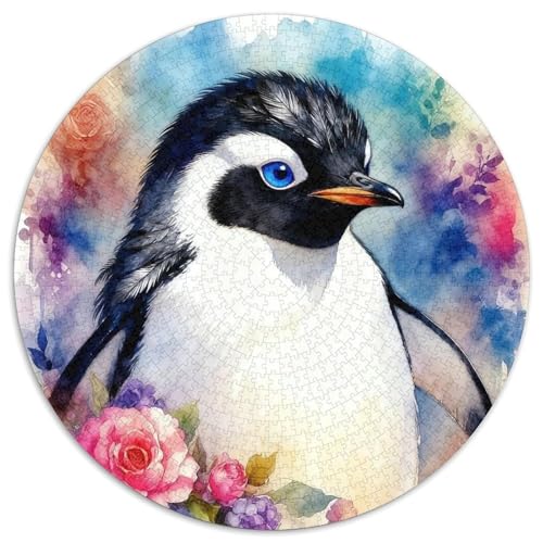 1000 Teile Pinguin Puzzle – Für Erwachsene, Familienspaß & Gemeinsames Spiel, Rosen Puzzles, Dekoration, Einzigartiges Geschenk 1000pcs (67.5x67.5cm) von WXLWHR