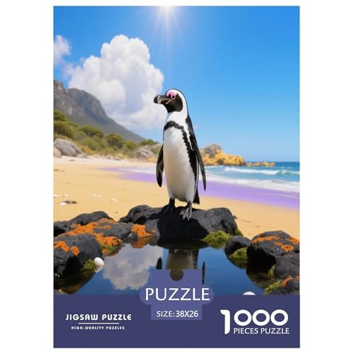 1000 Teile Pinguin Puzzle – Für Erwachsene, Herausforderndes Denkspiel, Bucht Beach Puzzles, Wohnkultur, Einzigartiges Geschenk 38x26cm/1000pcs 1000 Teile Pinguin Puzzle – Für Erwachsene, Herausforderndes Denkspiel, Bucht Beach Puzzles, Wohnkultur, Einzigartiges Geschenk 38x26cm/1000pcs von WXLWHR