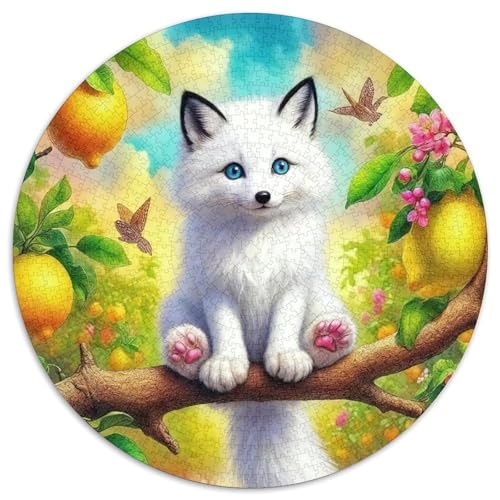 1000 Teile Polarfuchs Puzzle – Für Erwachsene, Familienspaß & Gemeinsames Spiel, Zitronenbaum Puzzle, Wohnkultur, Geschenkideen 1000pcs (67.5x67.5cm) von WXLWHR