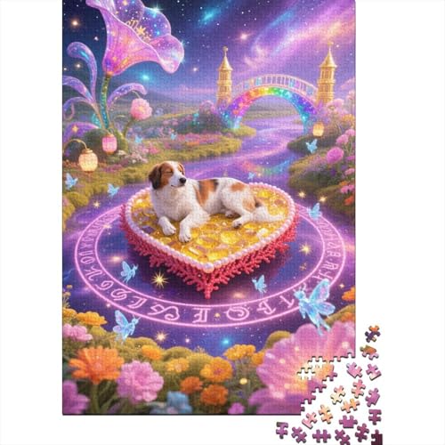 1000 Teile Puzzle Irischer Setter Herzförmiger Topas Holz-Puzzle Für Jugendliche & Erwachsene - Klassische Herausforderung, Wohnkultur, Geschenkideen 1000pcs (75x50cm) von WXLWHR