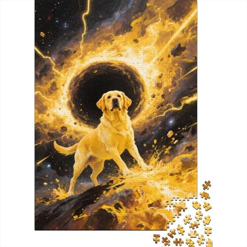 1000 Teile Puzzle Labrador Zerbrochener Planet Holz-Puzzle Für Jugendliche & Erwachsene - Klassische Herausforderung, Wohnkultur, Geschenkideen 1000pcs (75x50cm) von WXLWHR