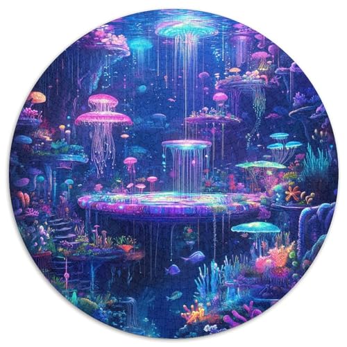 1000 Teile Qualle Puzzle Für Erwachsene Und Kinder aus Karton Pädagogisches Spiel Fantasy Ozean Qualle Puzzles Wohnkultur Geschenk 1000pcs (67.5x67.5cm) von WXLWHR