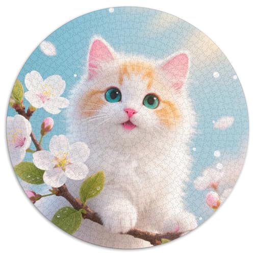 1000 Teile Ragdoll Kätzchen Puzzle – Für Erwachsene, Anspruchsvolles Spiel, Kirschblüten Puzzle, Dekoration, Einzigartiges Geschenk 1000pcs (67.5x67.5cm) von WXLWHR