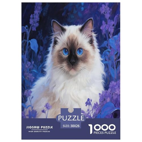 1000 Teile Ragdoll Katze Puzzle – Für Erwachsene, Herausforderndes Denkspiel, Dschungel Puzzles, Dekoration, Geschenk Für Erwachsene 38x26cm/1000pcs 1000 Teile Ragdoll Katze Puzzle – Für Erwachsene, Herausforderndes Denkspiel, Dschungel Puzzles, Dekoration, Geschenk Für Erwachsene 38x26cm/1000pcs von WXLWHR
