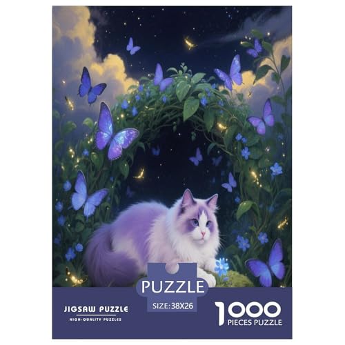 1000 Teile Ragdoll Katze Puzzle – Für Erwachsene, Herausforderndes Denkspiel, Garten Puzzle, Wohnkultur, Geschenkideen 38x26cm/1000pcs 1000 Teile Ragdoll Katze Puzzle – Für Erwachsene, Herausforderndes Denkspiel, Garten Puzzle, Wohnkultur, Geschenkideen 38x26cm/1000pcs von WXLWHR