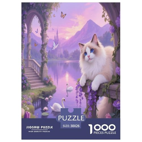 1000 Teile Ragdoll Katze Puzzle – Für Erwachsene, Herausforderndes Denkspiel, Romantic Garten Puzzles, Dekoration, Geschenk Für Kinder 38x26cm/1000pcs 1000 Teile Ragdoll Katze Puzzle – Für Erwachsene, Herausforderndes Denkspiel, Romantic Garten Puzzles, Dekoration, Geschenk Für Kinder 38x26cm/1000pcs von WXLWHR