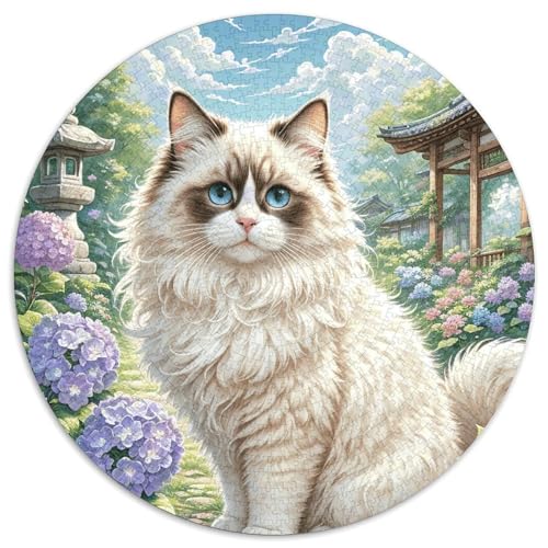 1000 Teile Ragdoll Puzzle Für Jugendliche Und Erwachsene Geduldspiel Ragdoll Hortensie Puzzle Aus Karton Wohndekoration Einzigartiges Geschenk 1000pcs (67.5x67.5cm) von WXLWHR